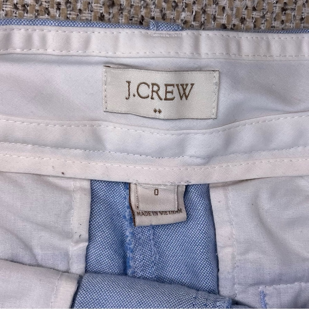 J.Crew Light Blue Chino Shorts Size 0 Preppy Coastal Summer Classic - Picture 3 of 4